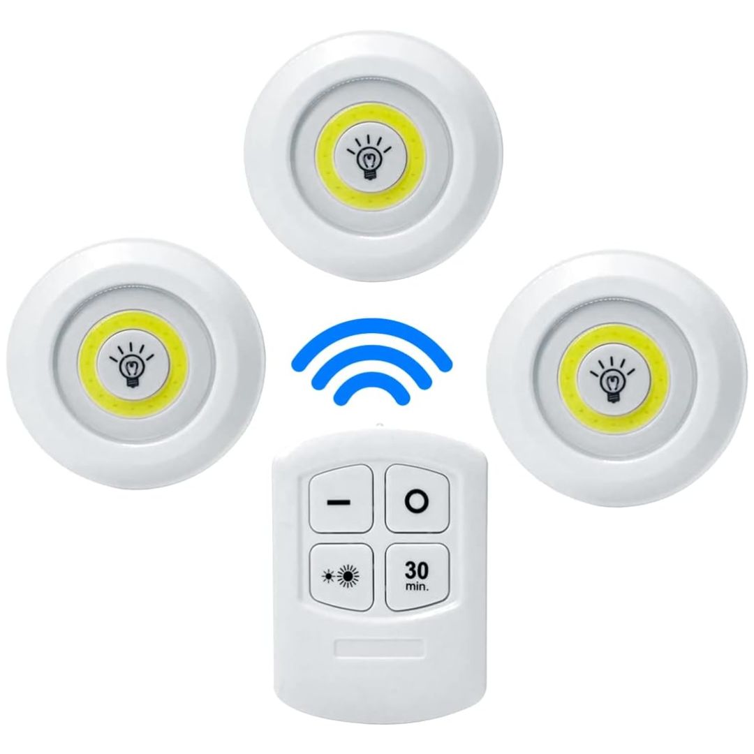 Kit 3 Luminárias Led - Com Controle Remoto