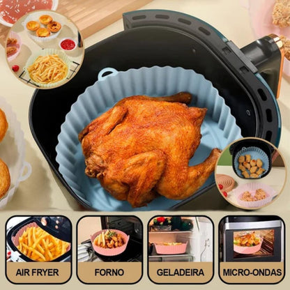 Kit 5 Formas Silicone Air Fryer Antiaderente