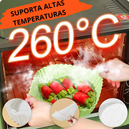 Kit 5 Formas Silicone Air Fryer Antiaderente