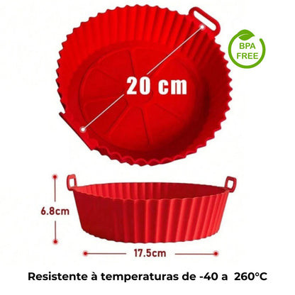 Kit 5 Formas Silicone Air Fryer Antiaderente