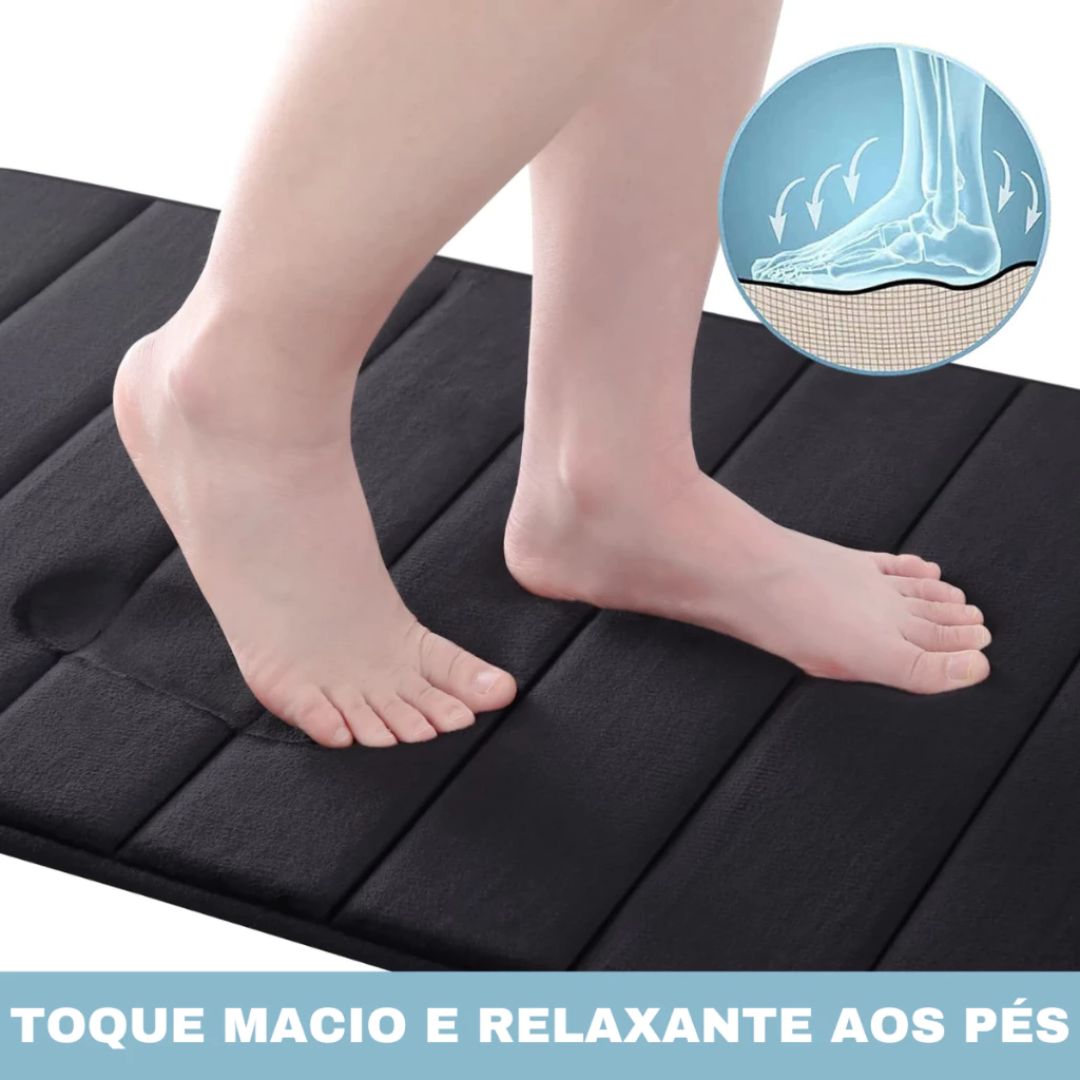 Tapete Macio Comfort antiderrapante e absorvente para Banheiro