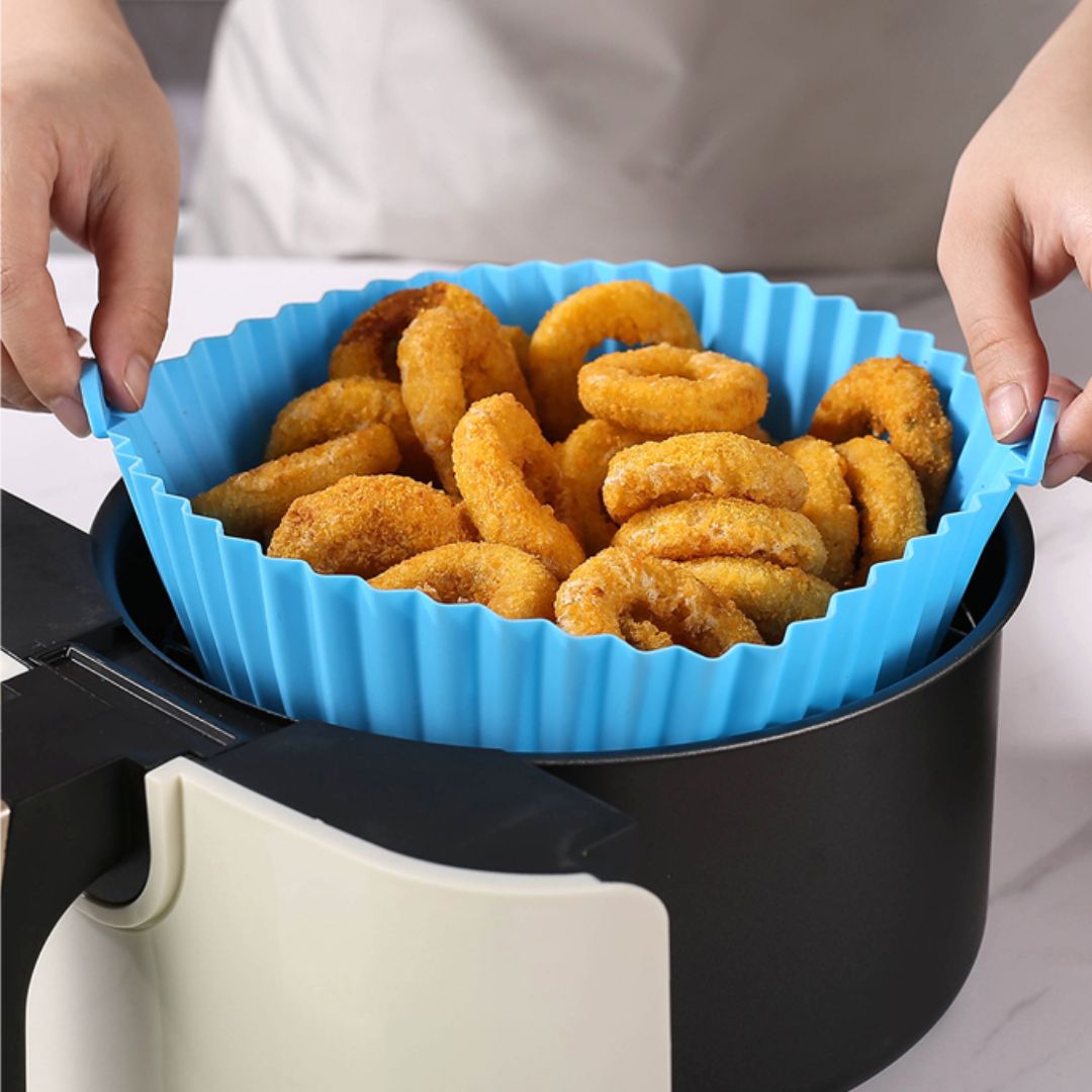 Bandeja de silicone redonda para airfryer