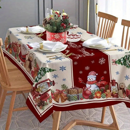 Toalha de Mesa de Natal com Estampas Natalinas