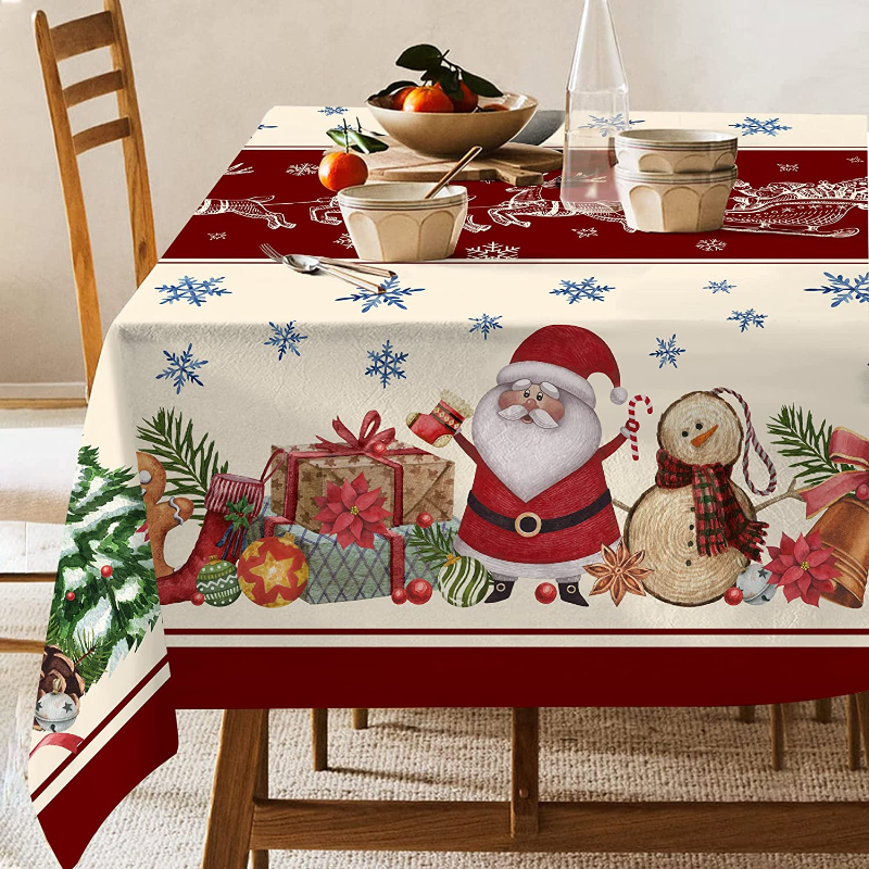 Toalha de Mesa de Natal com Estampas Natalinas