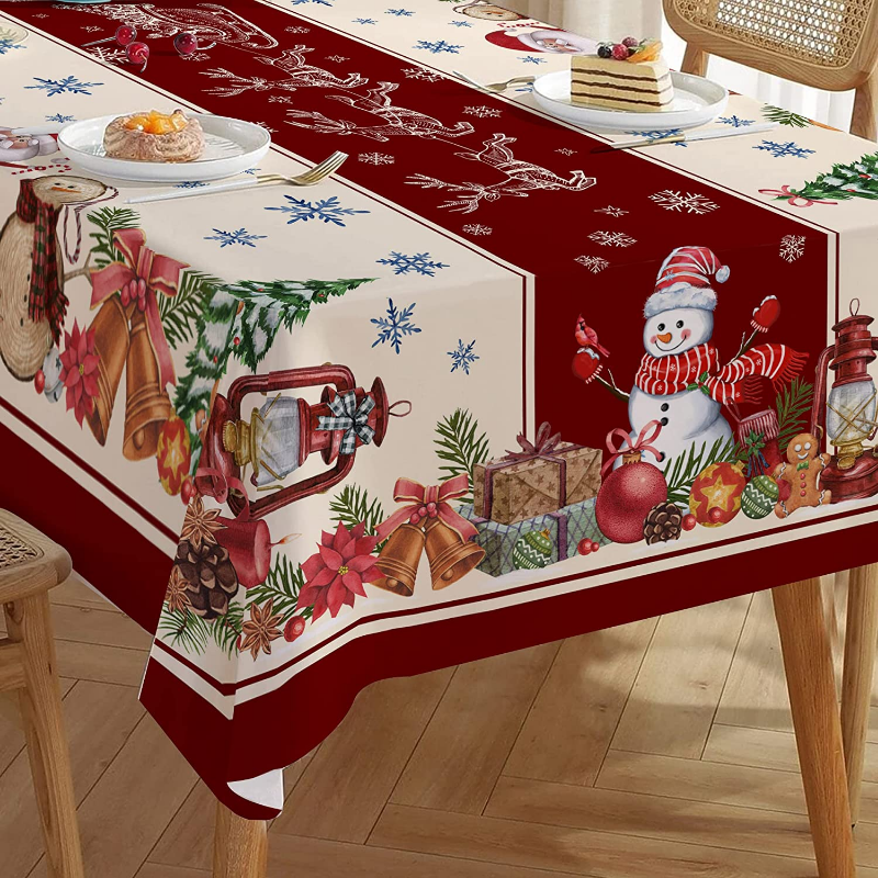 Toalha de Mesa de Natal com Estampas Natalinas