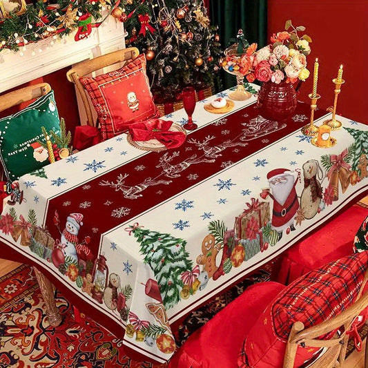 Toalha de Mesa de Natal com Estampas Natalinas