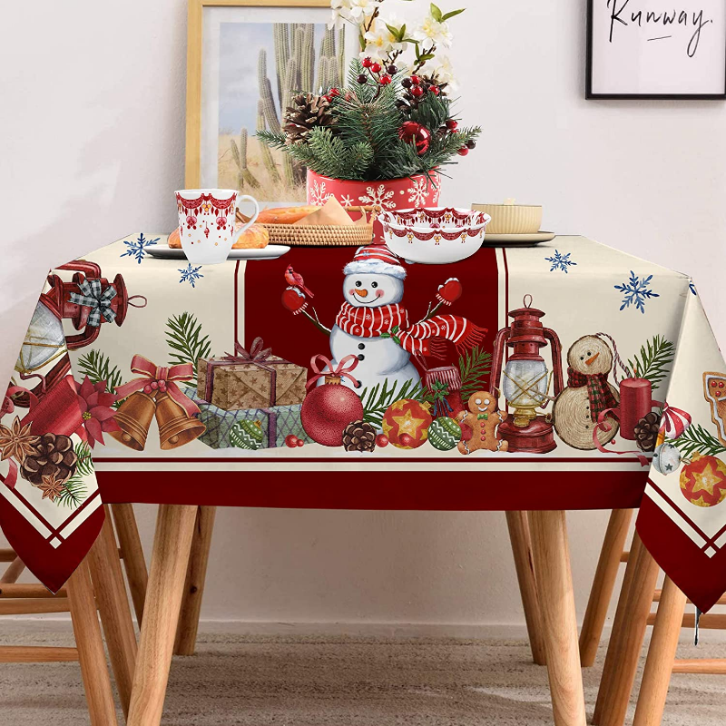 Toalha de Mesa de Natal com Estampas Natalinas