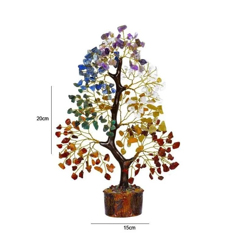 Árvore da Prosperidade 7 Chakras em Pedras Naturais - Feng Shui