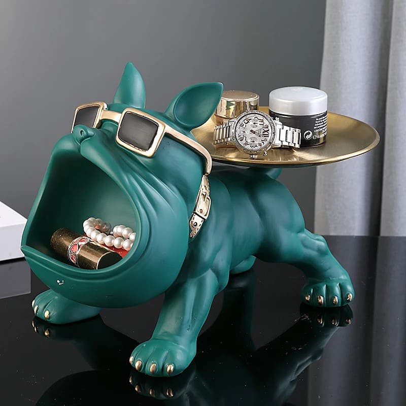 Estátua Bulldog Francês Decoração - Porta Objetos