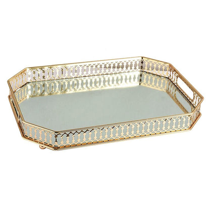 Bandeja Espelhada Luxuosa Vintage - Elegância na Organização