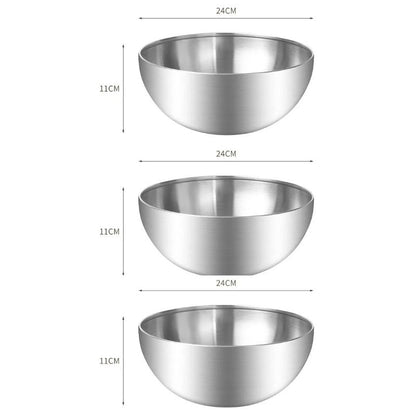 Kit Tigela em Aço Inox Premium Bowls