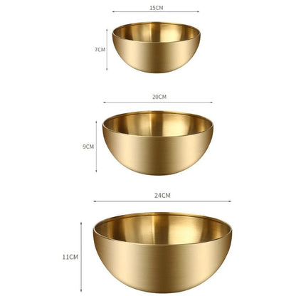 Kit Tigela em Aço Inox Premium Bowls