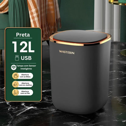 Lixeira Automática com Sensor Inteligente 12L - Visão Decor