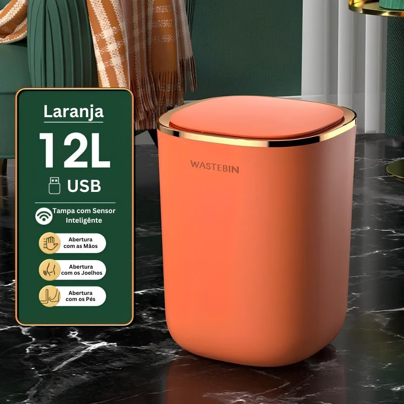 Lixeira Automática com Sensor Inteligente 12L - Visão Decor