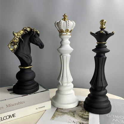 Trio Peças de Xadrez - Esculturas Decorativas