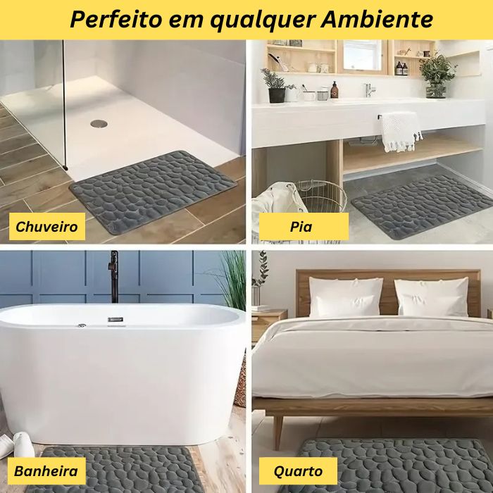 Tapete para Banheiro Macio - Absorvente e Antiderrapante