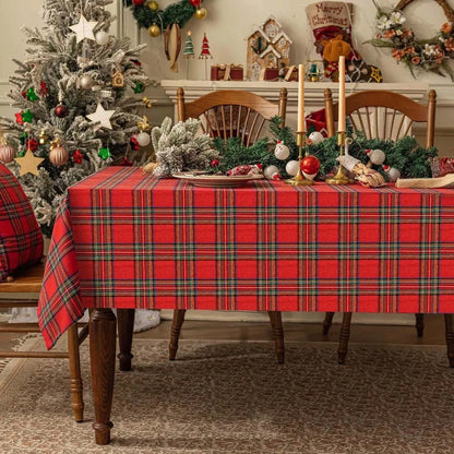 Toalha de Mesa de Natal Xadrez - Vários Tamanhos